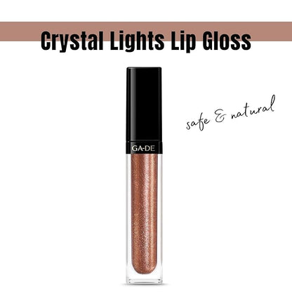 GA-DE Crystal Lights Lip Gloss, 806 - Enriched with Light-Reflecting Crystal Pearls - Smooth Silky, Rich Color - Moisturizes and Adds Shine - 0.2 oz