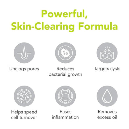 humane Benzoyl Peroxide Acne Body Wash - 10% Maximum-Strength Face, Skin, Butt, and Back Acne Treatment - 16 Fl Oz - Dermatologist-Tested Non-Foaming Acne Face Wash Cleanser - Vegan, Cruelty-Free