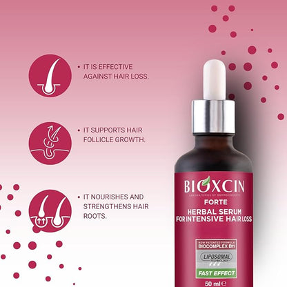 Anti-Hair Loss Hair Growth Serum Biotin & Keratin Hair Oil Treatment for Thinning, Weak & Damaged Hair Nourishing Scalp Serum for Stronger, Thicker, Fuller Hair, Men & Women, Daily Use 3 X 50 ML