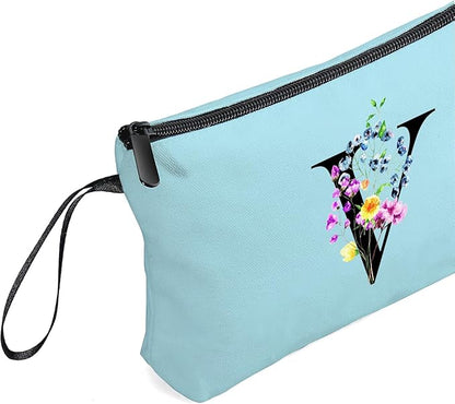 SEAMOON Maid of Honor Friendship Birthday Gifts for Women Her Aunt Sister Bridesmaid Coworkers Bride Personalized Makeup Cosmetic bag with Mirror Mothers Day Christmas Graduation V