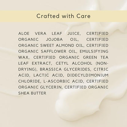 Natural Face Moisturizer for Dry Sensitive Skin - Organic Natural Face Cream - Facial Aloe & Green Tea Moisturizer Cruelty Free - Vegan Face Moisturizer for Women, Acne-Safe, Anti-Aging, No Fragrance