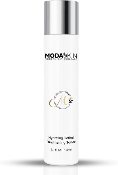 Hydrating Herbal Brightening Toner, Herbal Extract & Antioxidant, Witch Hazel to Brighten & Restore Your Skin's Natural Glow, 4.1 Oz