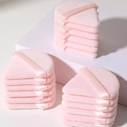 24 Pieces Powder Puff, Triangle Makeup Puff Cotton Powder Face Washable Body Powder Puff for Loose Powder Body Cosmetic Foundation Sponge Makeup Tool (12DP12LP)