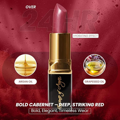 Essence Of Argan Precious Pink Lip Stick for Cracked and Dry Lips -100% Organic Shea Butter, Argan,Jojoba & Grapeseed Oil - Hydrating Long Lasting Lipstick - Deep Moisturizing Pink LipStick for Women