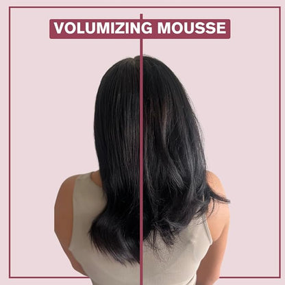 Alcôve - Volumizing Mousse - Medium Hold - Fine and Thin Hair - Lightweight Volume - Anti-frizz - Shine and Hydration - Heat Protection - Mango Extract and Sunflower Oil - Color-Safe - 8.5 oz