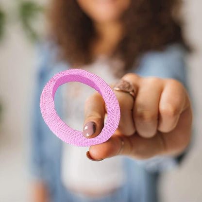 Burlybands Large Hair Ties for Thick, Heavy or Curly Hair - Non-Slip, Non-Damage, Seamless Women's Ponytail Scrunchies - Pink 3 Pcs
