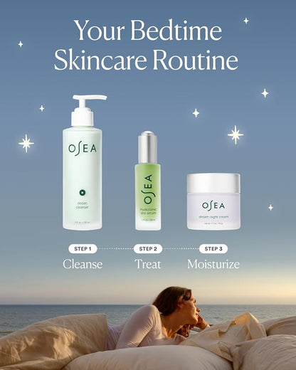 OSEA Dream Night Cream - Anti-Aging Hydrating Face Cream with Algae-Derived Bio Retinol - Plumps, Firms, & Smooths Line and Wrinkles