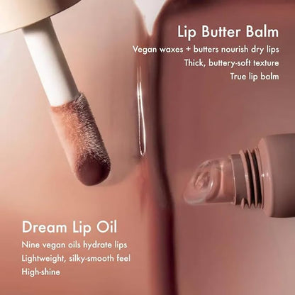 Summer Fridays Dream Lip Oil - Tinted Lip Oil with Moisturizing Sheer Coverage, High-Shine and Deep Hydration - Non-Sticky Formula for Long-Lasting Softness - Warm Beige (0.15 Oz)