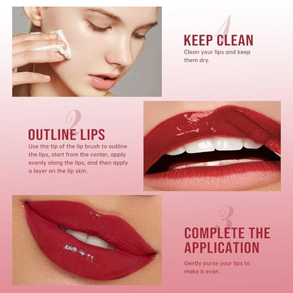 Nourishing High-Shine Lip Gloss,Hydrating & Moisturizing Lip Tint, Non-Sticky, Long-Lasting Glossy Lip Stain,Softens & Plumps Lips for Smooth,Gentle Formula for Dry Lips 09#Deep Red Brown