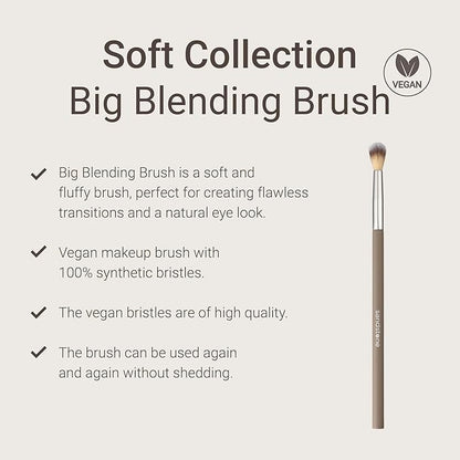 Sandstone Soft Collection Makeup Brush - Professional Premium Blending brush for applying and blending eyeshadow. Ultra soft bristles and easy to use. Vegan Makeup brush for all skin types