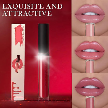 12 Color Cream Lip Gloss, 2024 Upgraded Waterproof Long-Lasting Moisturizing Lip Gloss, Non-Stick to Cup Natural Jelly Lipstick for Women Home Travel (#06, 1pack)