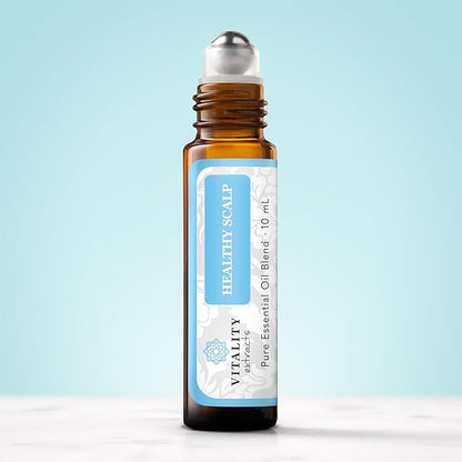 Vitality Extracts Healthy Scalp Essential Oil Blend - 10ml Roll-On, Cleanse, Hair Growth, Amla Oil, Ayurvedic, Hair Repair, Strengthening