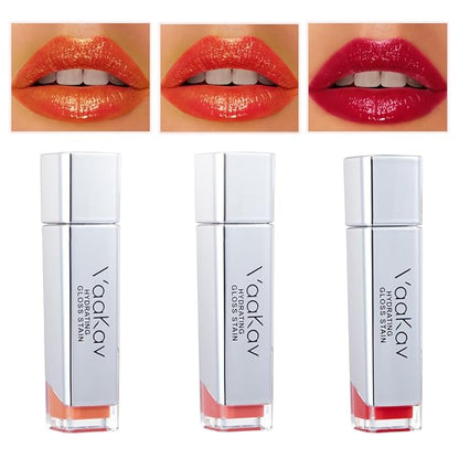 Matte Lip Stain Set, Long Lasting Waterproof Liquid Lipstick, Hydrating Non Sticky Velvet Lip Tint, Smudge-Proof Soft Matte Finish(02 PEACH BANG)