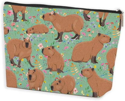 Azteoiz Cute Capybara Makeup Bag Capybara Gifts Cosmetic Bag Animal Lover Gifts for Women Girls Capybara Lovers Daughter Friends Niece Capybara Stuff Graduation Birthday Gifts Travel Toiletry Bag