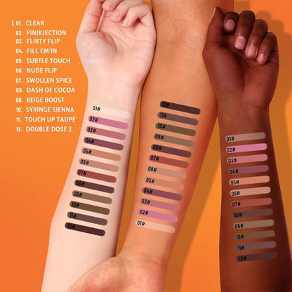 Matte Lip Liner Pencil for Shaping Lips, Retractable Creamy Brown Crayon LipLiner Pencil, Long Lasting Waterproof Lipstick Lip Liner Makeup, Vegan Beauty 05#