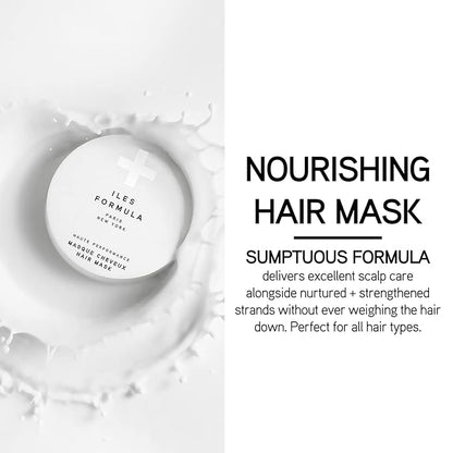 ILES FORMULA Hair Mask – Deep Conditioning Hair Treatment for Dry, Damaged, Frizzy Hair - Lightweight Hair Repair Mask with Tucuma Butter, Macroloba Seed, Vitamins B5 & E | Hydrating, Color-Safe