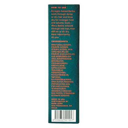Barb Styling Cream for Women and Men - Soft Hold Hair Styling Cream for Curl Definition and Frizz Control - Lightweight, Natural Finish - Original Scent - 3 fl oz