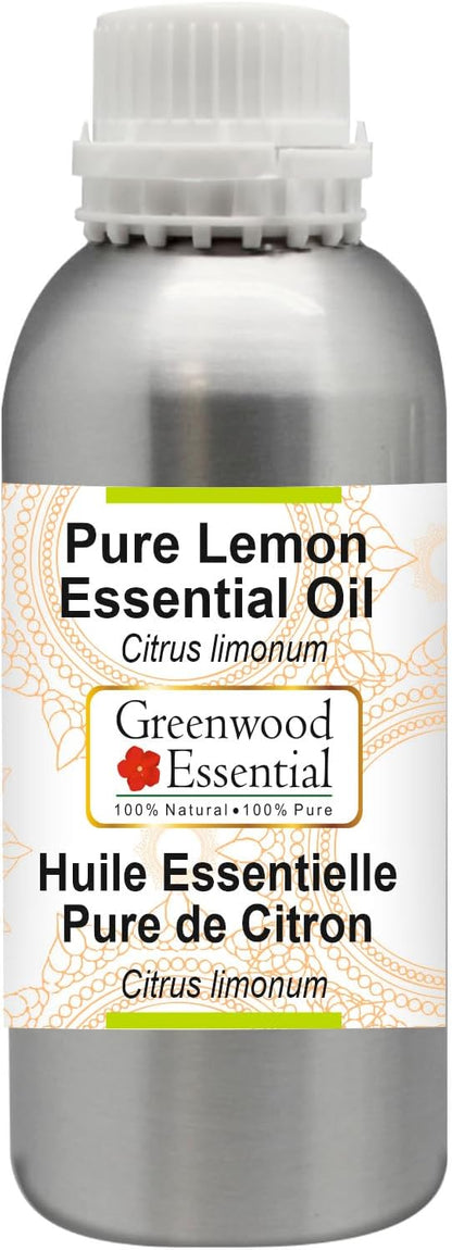 Greenwood Essential Pure Lemon Essential Oil (Citrus limonum) Steam Distilled 1250ml (42.2 oz)