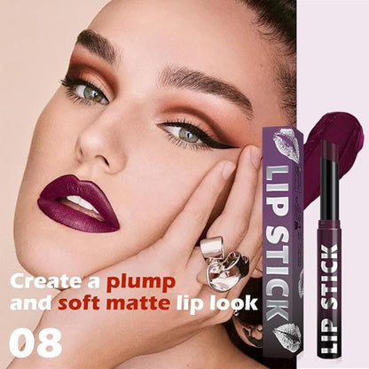 Matte Lipstick Crayon for Women, Pink Nude Lip Stick Pencil 24 Hour Long Lasting Waterproof, Non-Drying Hydrating Formula Lip Gloss Makeup, Vegan & Cruelty-Free, 08
