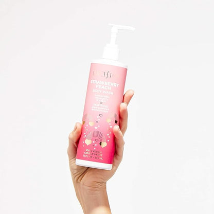 Pacifica Beauty Strawberry Peach Body Wash with Pump, Bath and Shower Gel, Aloe, Vitamin C, Moisturizing, Hydrating, Cleansing, Soothing, Rejuvanating, Inspiring, Vegan, 12 fl oz (1 Count)