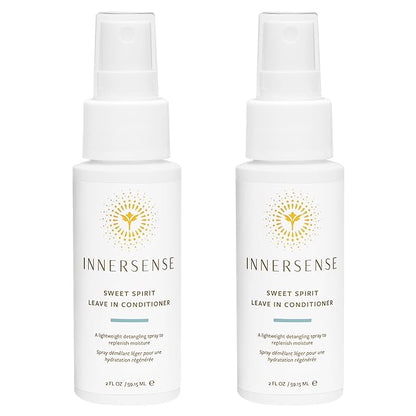 INNERSENSE Organic Beauty - Natural Sweet Spirit Leave-In Conditioner | Detangling, Hydrating, Smoothing | Non-Toxic, Cruelty-Free, Clean Haircare (2 Pack - 2 fl oz | 59.1 mL each)