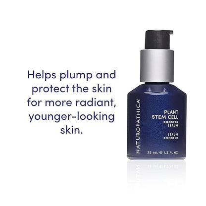 Naturopathica Plant Stem Cell Booster Serum, Daily Anti-Aging Face Serum to Smooth Fine Lines, Firming Facial Serum Helps Plump & Protect Skin, 1.18 fl oz
