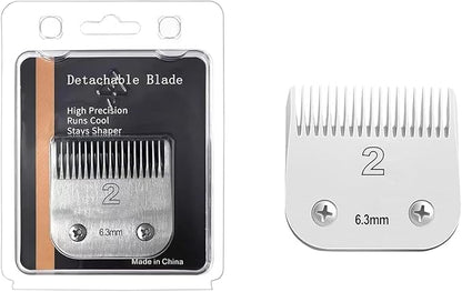 Professional Detachable Replacement Ceramic Blades set,compatible with oster Classic 76/Star-Teq/Power-Teq andi A*dis AGC,BDC,BGC,MBG Series Clippers (Size 2)