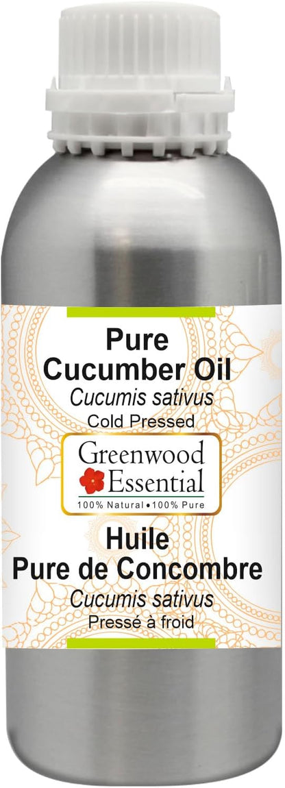 Greenwood Essential Pure Cucumber Oil (Cucumis sativus) Cold Pressed 1250ml (42 oz)