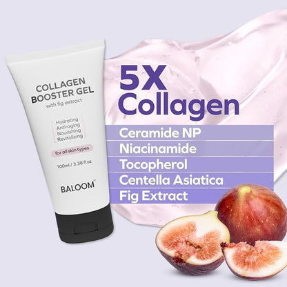 Collagen Booster Gel Serum for Korean Skin Care & Microcurrent Face Massagers, Filled With Collagen Capsules, Hydrating & Nourishing & Revitalizing Facial Gel for Skin Care 3.38 Fl Oz