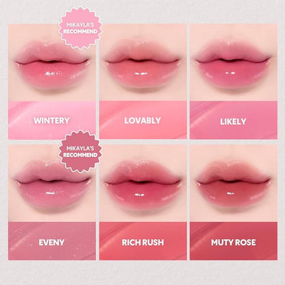 TIRTIR [*Mini Size Waterism Tinted Lip Gloss #05 Scotch Shot, 0.06 Fl Oz – Kiss Ready Lipgloss, 12H Long Lasting Non Sticky Natural Tinted Glow Korean Multiuse Cheek and Lip Tint for Women gift