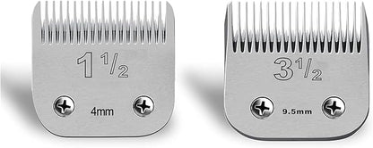 Professional Detachable Replacement Ceramic Blades set,compatible with oster Classic 76/Star-Teq/Power-Teq andi A*dis AGC,BDC,BGC,MBG Series Clippers (Size 1-1/2+3-1/2)