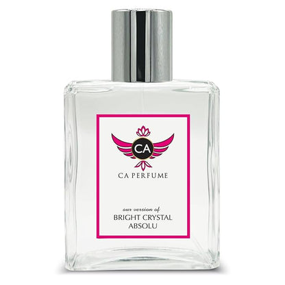 CA Perfume Impression of Bright Crystal Absolu For Women Replica Fragrance Dupes Eau de Parfum Spray Bottle 3.4 Fl Oz/100ml-X1