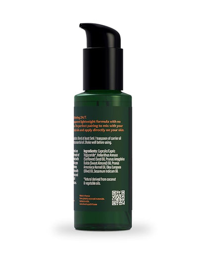 Livedrops 24/7 Unscented Carrier Oil for Essential Oils – Skin Safe, Vegan, Odorless, Fast Absorbing – Mix for Dilution, Massage, Hair & Face Care – Crafted in France – Clinically Tested