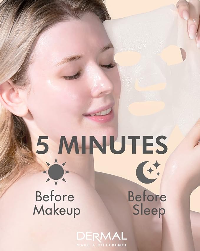 DERMAL 39 Combo Pack Made in Korea Facial Mask – 20+ Years of K-Beauty Experience, Premium Quality Korean Sheet Masks for Daily Skincare Routine