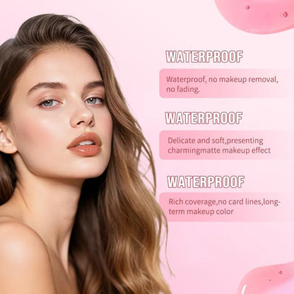Dual-Ended Lip Stain & Lip Oil – 2-in-1 Matte Color and Hydrating Gloss, Long-Lasting Non-Sticky Lip Tint, Nourishing Moisture & Glassy Shine for Day-to-Night Looks 01#
