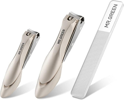 MR.GREEN Baby Safety Nail Clippers Nail Care Clippers Fingernail Cutter Newborn Baby Convenient Nail File Manicure Tools (Parent Child Nail Clipper+Nano Glass File)