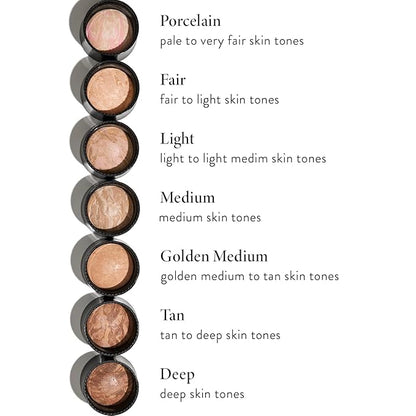 LAURA GELLER NEW YORK Award-Winning Baked Balance-n-Brighten To Go Travel Size Color Correcting Powder Foundation - Deep - Buildable Light to Medium Coverage - Demi-Matte Natural