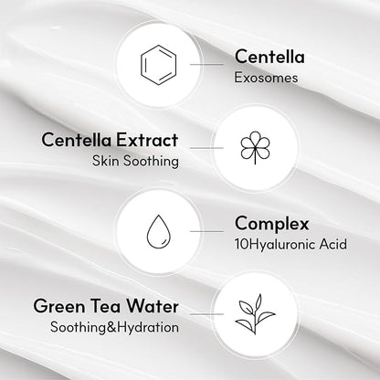 Centelsome 5X Soothing Cream 1.69 fl oz/50ml | Face Moisturizer for Skin Regeneration, Hydration, Blemish Spot Treatment, Korean Skincare, Centella Asiatica, Niacinamide, Exosomes, Panthenol