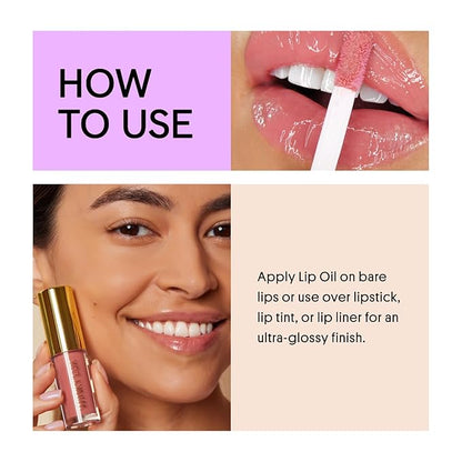 Winky Lux Crave Barely There Sheer Tinted Lip Oil - Hydrating Lip Gloss Tint, Cranberry Red Glossy Lip Balm, Juicy Non Sticky Long Lasting Formula, Infused with Jojoba Oil & Soft Vanilla Scent