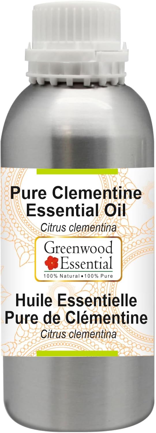 Greenwood Essential Pure Clementine Essential Oil (Citrus Clementina) Steam Distilled 630ml (21.3 oz)