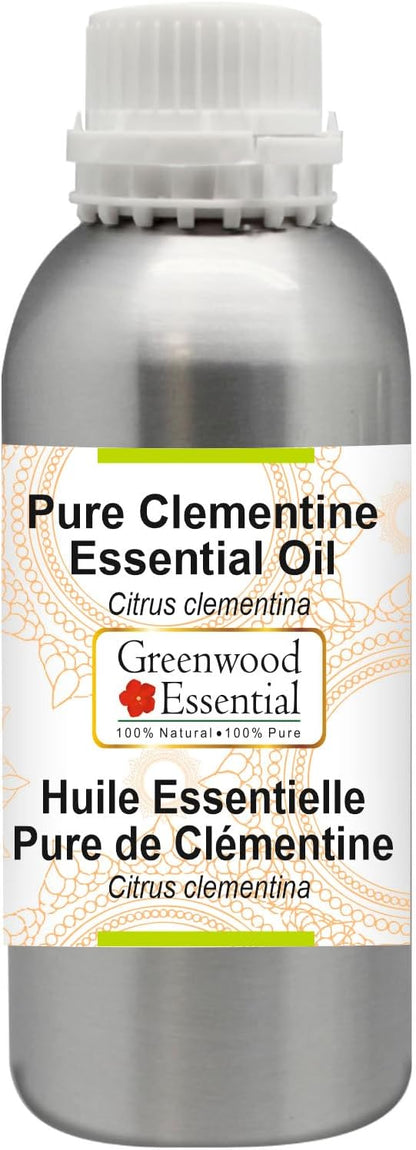 Greenwood Essential Pure Clementine Essential Oil (Citrus Clementina) Steam Distilled 630ml (21.3 oz)