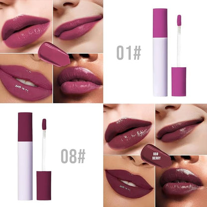 Nourishing High-Shine Lip Gloss Set,Hydrating & Moisturizing Lip Tint, Non-Sticky, Long-Lasting Glossy Lip Stain,Softens & Plumps Lips for Smooth,Gentle Formula for Dry Lips,01+08