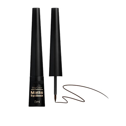 MAEPEOR Ultra-Fine Liquid Eyeliner Light Brown High-Pigmented Matte Eyeliner Pen Stay All Day Makeup with Fine Brush Tip (L02 Coffe Matte)