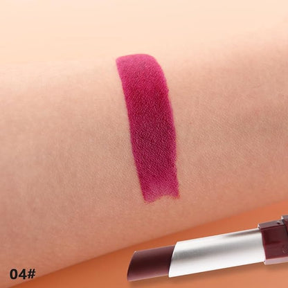 Burgundy Red Matte Creamy Lipstick for Women, Longwear Lips Gloss Paint Stick, Lip Stick Stain Long Lasting Waterproof Effortless Application Full Coverage Velvet Gloss for Party Halloween Makeup 04