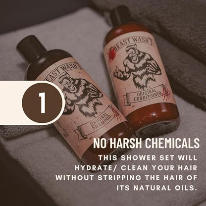 Johnny Slicks Body Wash - Supports Clean & Hydrated Skin - With Activated Charcoal, Organic Oils & Exfoliants - Rugged Scent - 16 oz