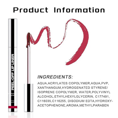 Lip Stain - Peel Off Lip Liner, Long Lasting Lip Liner with Matte Finish, Waterproof & Transfer Proof Lip Gloss, Non-Stick Cup & Highly Pigmented Color, Easy to Use for All Skin Types (Nude Pink)
