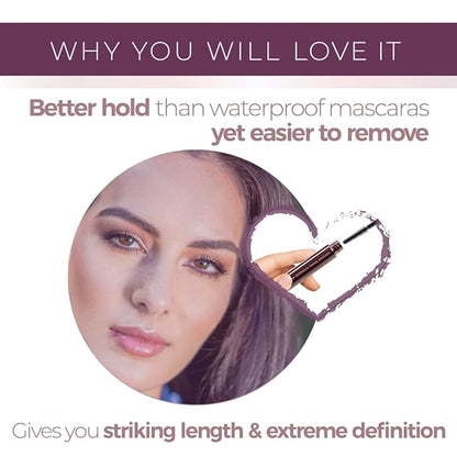 Blinc Lash Extension Tubing Mascara – Striking Length & Definition, Curling, Longwear, Smudge & Flake Proof, Nourishing, Sensitive Eyes Safe, Washable, Vegan