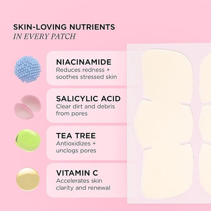 ZitSticka Pimple Patches for Face and Body, Goo Getter Hydrocolloid Patches to Cover Zits & Blemishes, Acne Patches or Zit Spot Stickers, Body Blemish Patch (Nose Strip Pack 8 Pack)