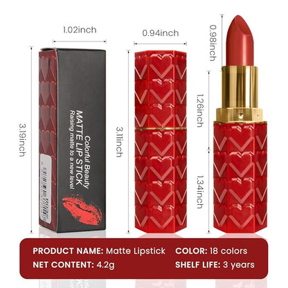 3 Pcs Matte Velvet Lipstick for Women Set,Nude Long Lasting Matte Lip Stick 24H Waterproof for Girls Natural Lip Makeup,Matte Non-Stick Lipstick Makeup for Women,labiales magicos 24 horas originales