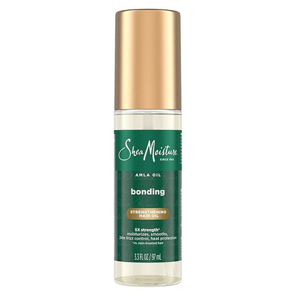 Shea Moisture Bonding Oil Amla Oil To Protect, Strengthen And Smooth Hair With Amla Oil And Fair-Trade Shea Butter With 5X Strength And 24-Hour Frizz & Humidity Control 3.3 Fl Oz
